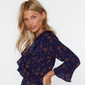 NASTY GAL Total Eclipse of the Heart Ruffle Blouse